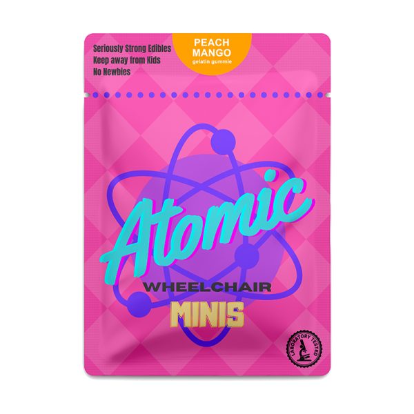 ATOMIC WHEELCHAIR peach and mango– 1200MG THC GUMMIES