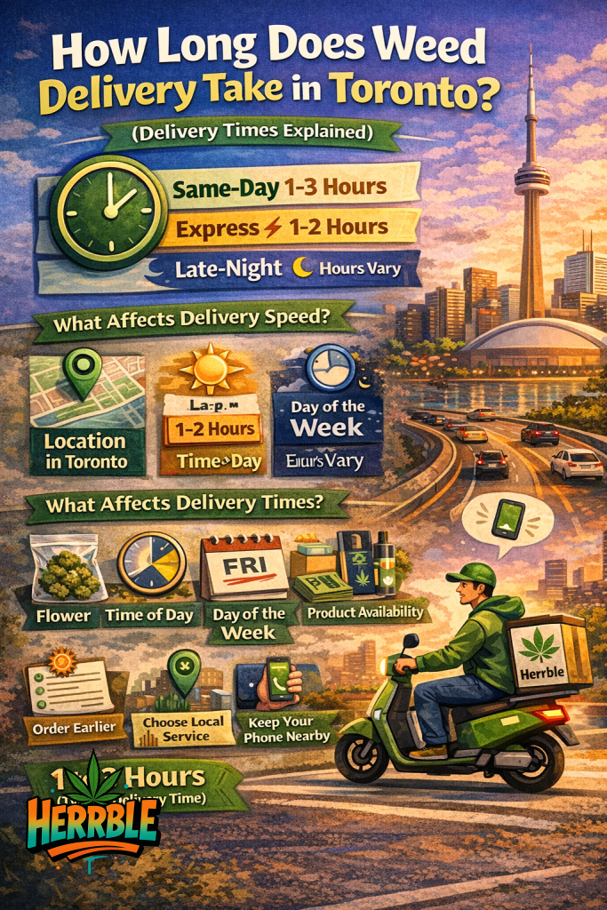 how long does weed delivery take in Toronto