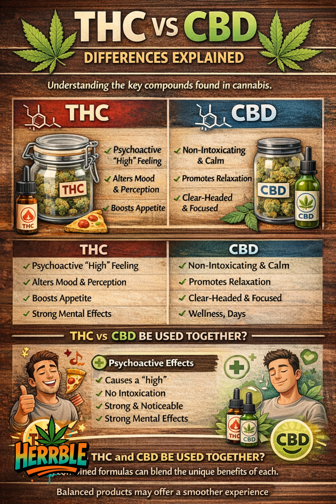 THC vs CBD differences