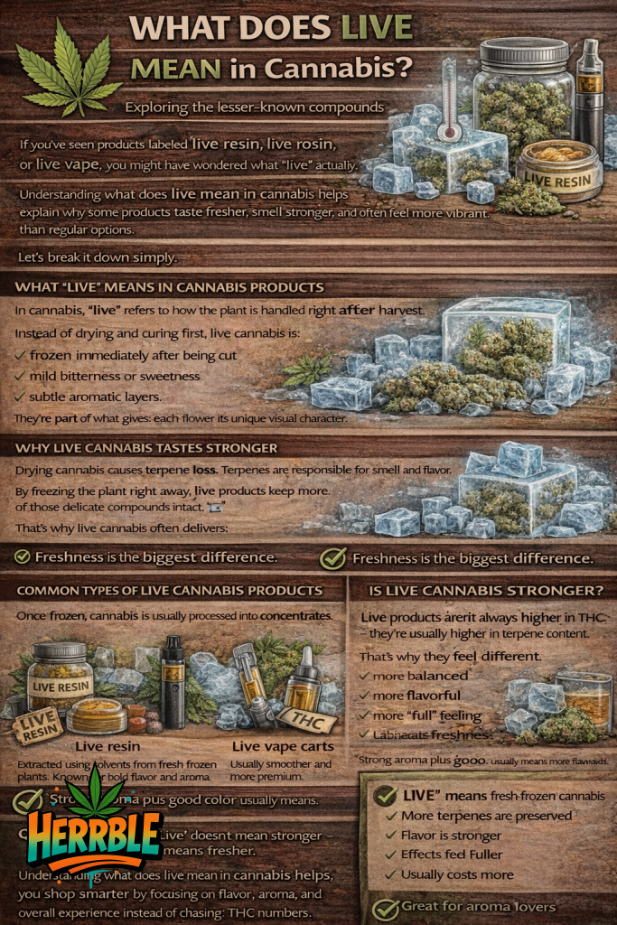what does live mean in cannabis