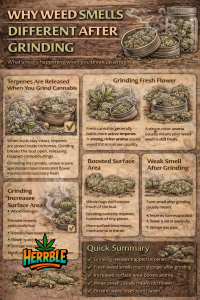 why weed smells different after grinding