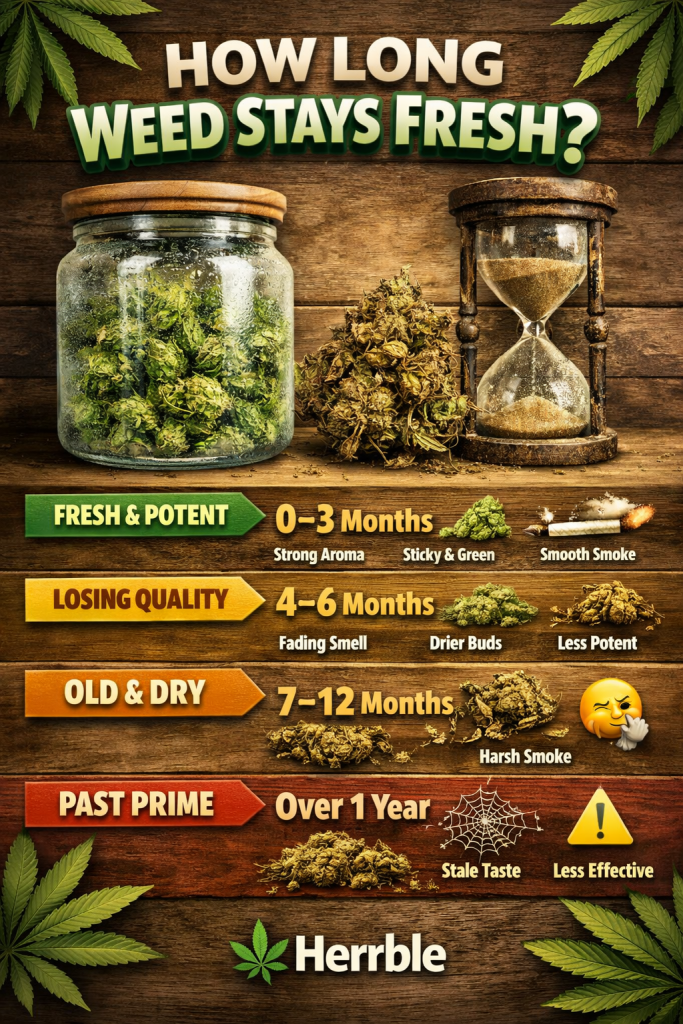 how long weed stays fresh